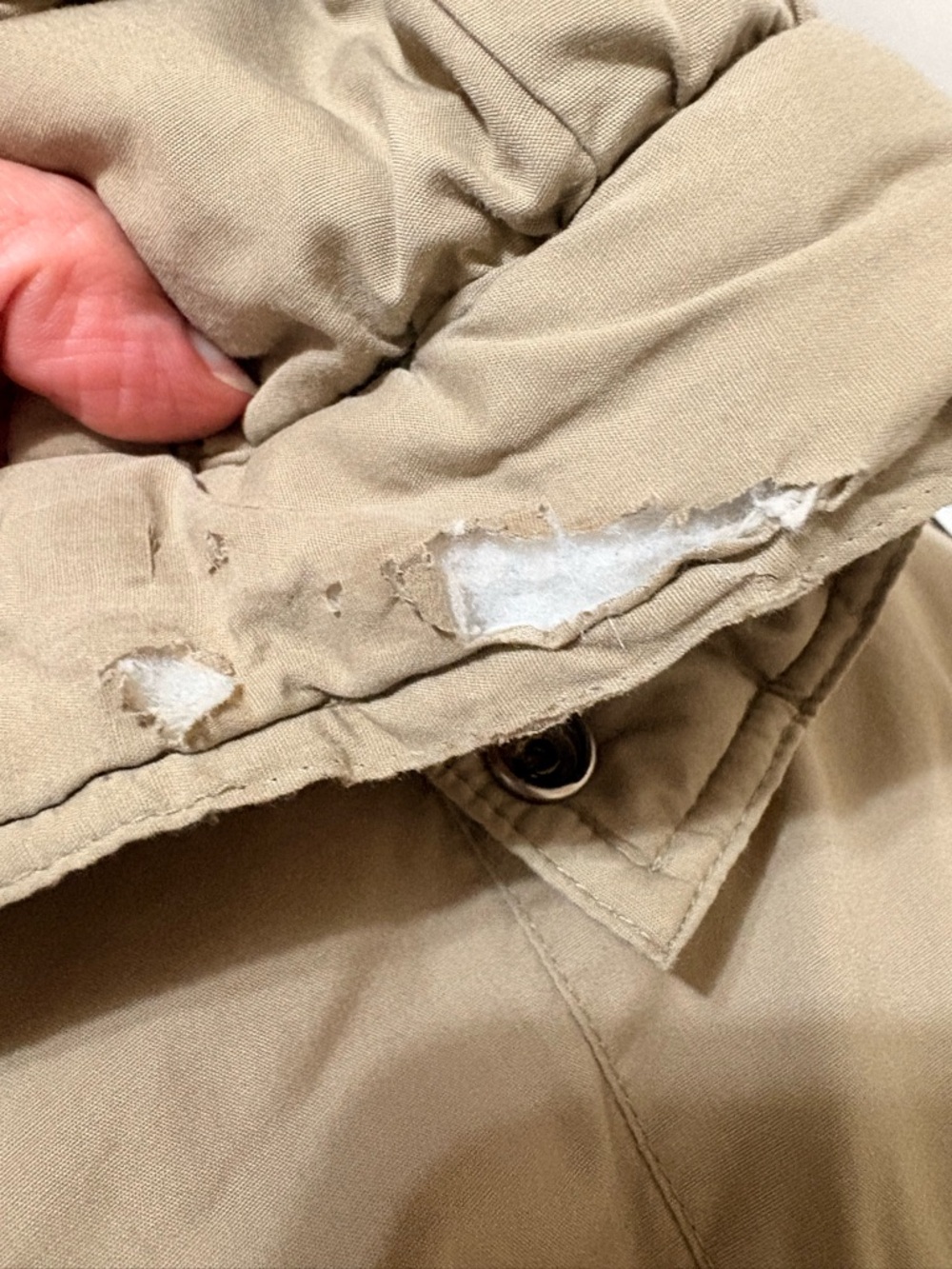 Men's Two-Tone Bomber Jacket in Beige with Navy Trim - Picture 13 of 16